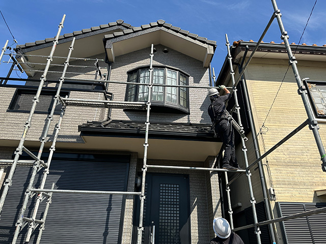 18.コラム03 足場の解体工事。