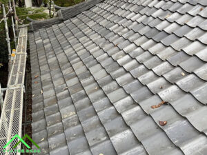 名古屋市天白区　緩勾配で雨漏りした瓦屋根の葺き替え工事　完了後