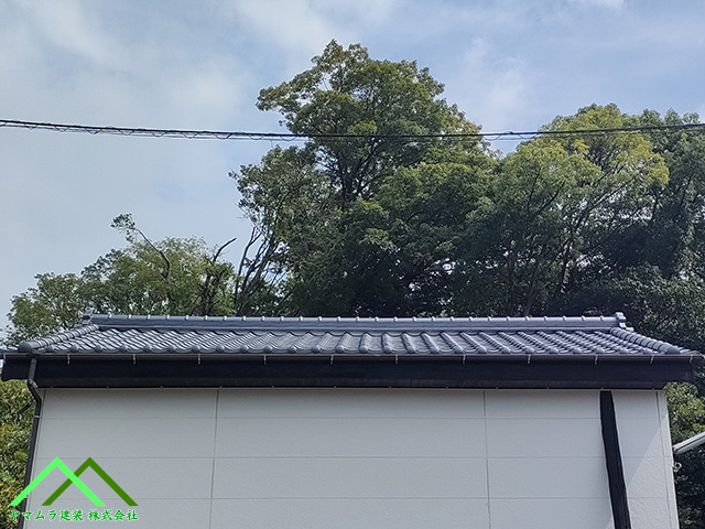 01．名古屋市緑区　葺き替え　新しい瓦屋根で葺き替え作業が完了しました。