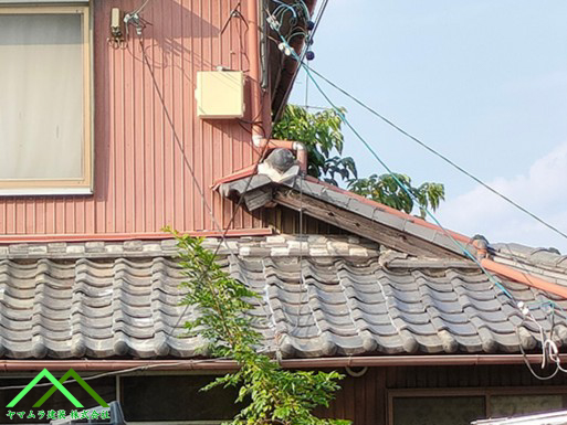 完了した屋根