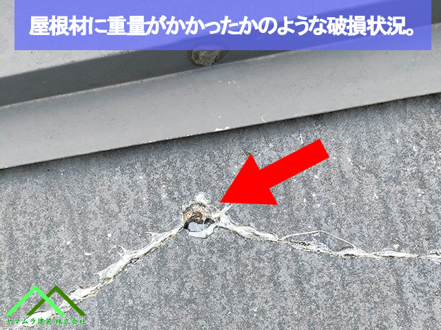 重量がかかった状態