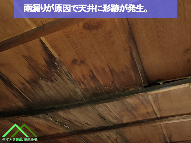 雨漏りしている天井
