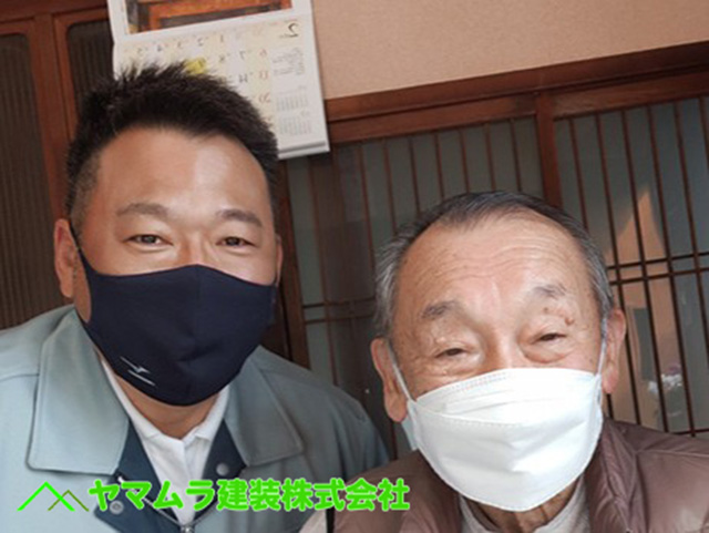 名古屋市南区 瓦葺き替え お客様との記念撮影