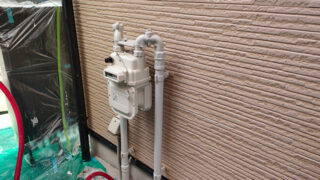 名古屋市中区【外壁塗装】失敗しない外壁塗装！最終工程「上塗り」と手抜き工事の見分け方を徹底解説！竪樋　継手
