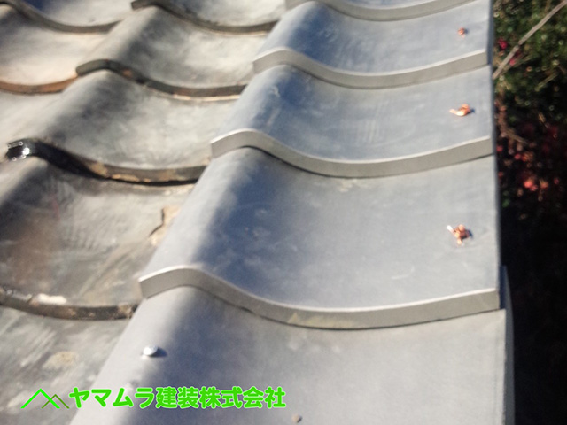 01.名古屋市南区 瓦屋根修理 瓦がなくなったので修理依頼です。