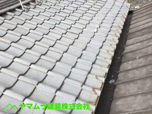 02．名古屋市中区　瓦修復　作業完了後の状態アフター。