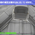 01．知多市　棟修理　隅棟部の棟瓦を葺きなおしをしていきます。