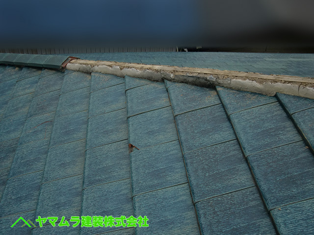 01.常滑市 破損瓦 棟瓦の作業前ビフォー