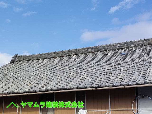 01.名古屋市中川区 屋根葺き替え 築年数が経過した屋根の点検。