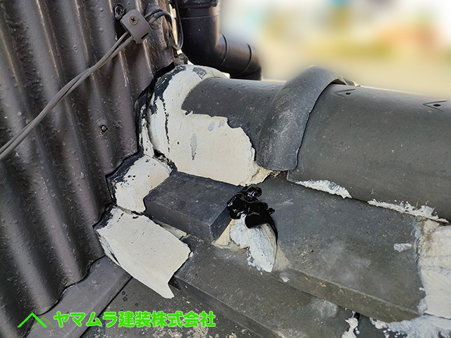 03．名古屋市南区　漆喰の経年劣化の兆候は。