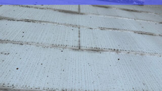 【名古屋市南区】過去の屋根塗装作業で施工ミスで埋まったカラーベストの隙間が原因