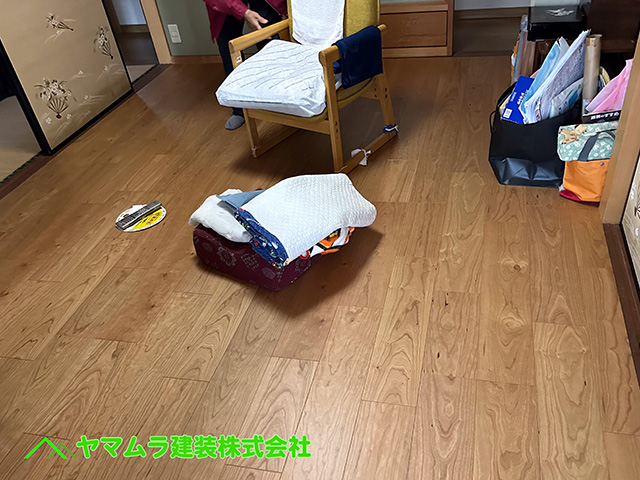 07．畳からフローリング作業完了後の様子。