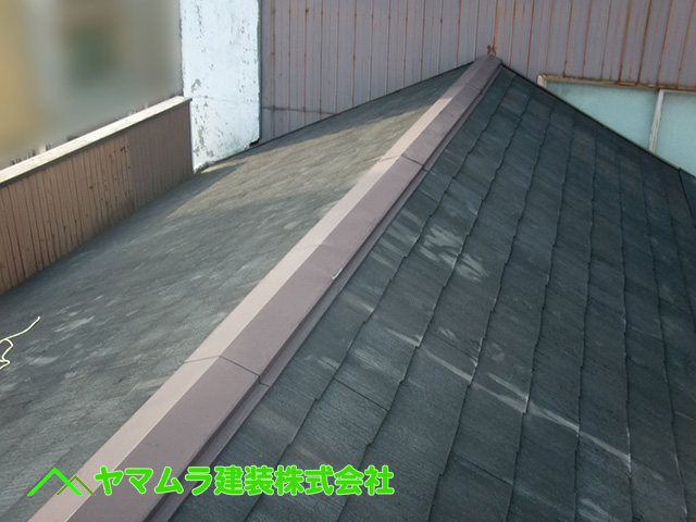 01．名古屋市昭和区　カバー工法　屋根全体を目視による点検調査を行います。