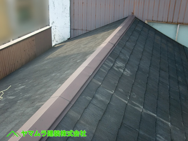 01．名古屋市昭和区　カバー工法　屋根全体を目視による点検調査を行います。
