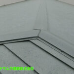 02．知多市　カバー工法　作業完了後の屋根の状態。