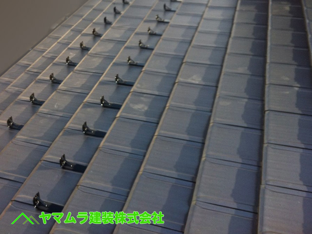 02.東海市 雪止め 雪止め後付け作業完了後の様子。