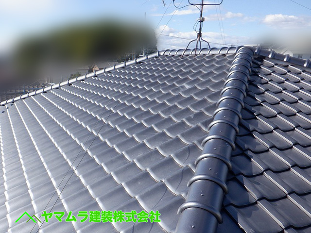 15．屋根葺き替え工事完了後の状態。
