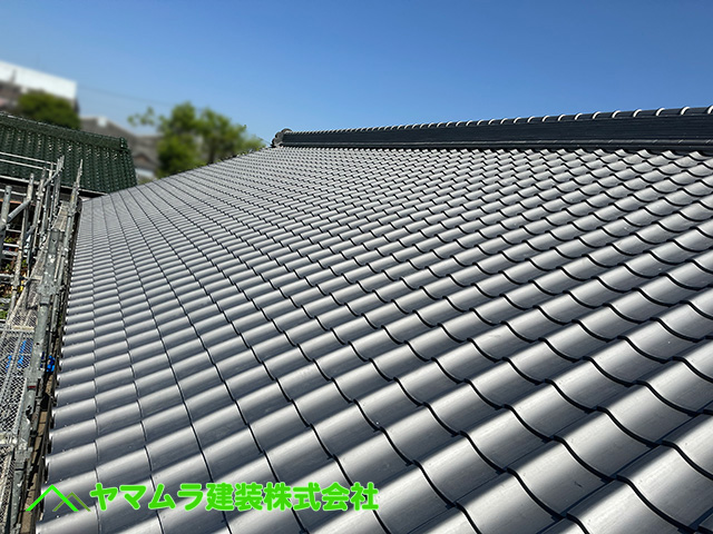 01.名古屋市中川区 屋根葺き替え 屋根瓦の施工。