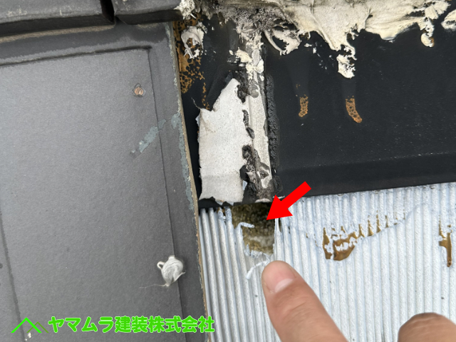 07．名古屋市熱田区　点検　水下エプロンが腐食して穴が開いています。