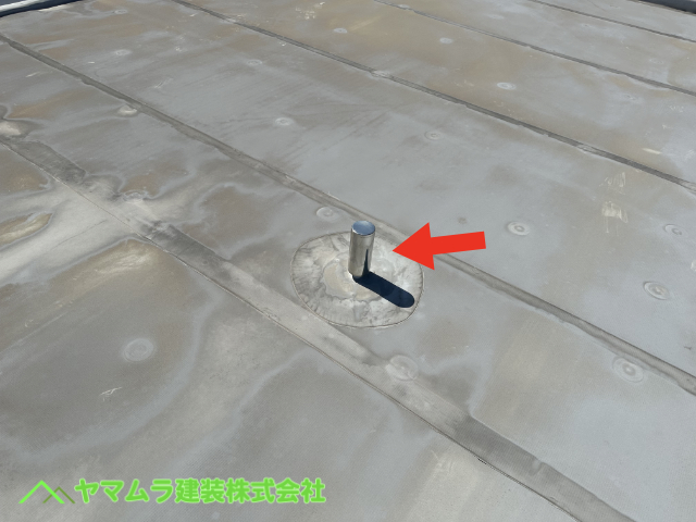 06．大府市　陸屋根点検　通気筒付近は特に問題なさそうです。