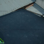 豊明市　カバー工法　軒先から施工されたカラーベスト